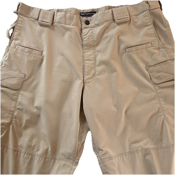 5.11 Tactical Stryke Pants Men’s 42x30 Khaki Ripstop Cargo Utility Work Outdoor - Picture 5 of 16